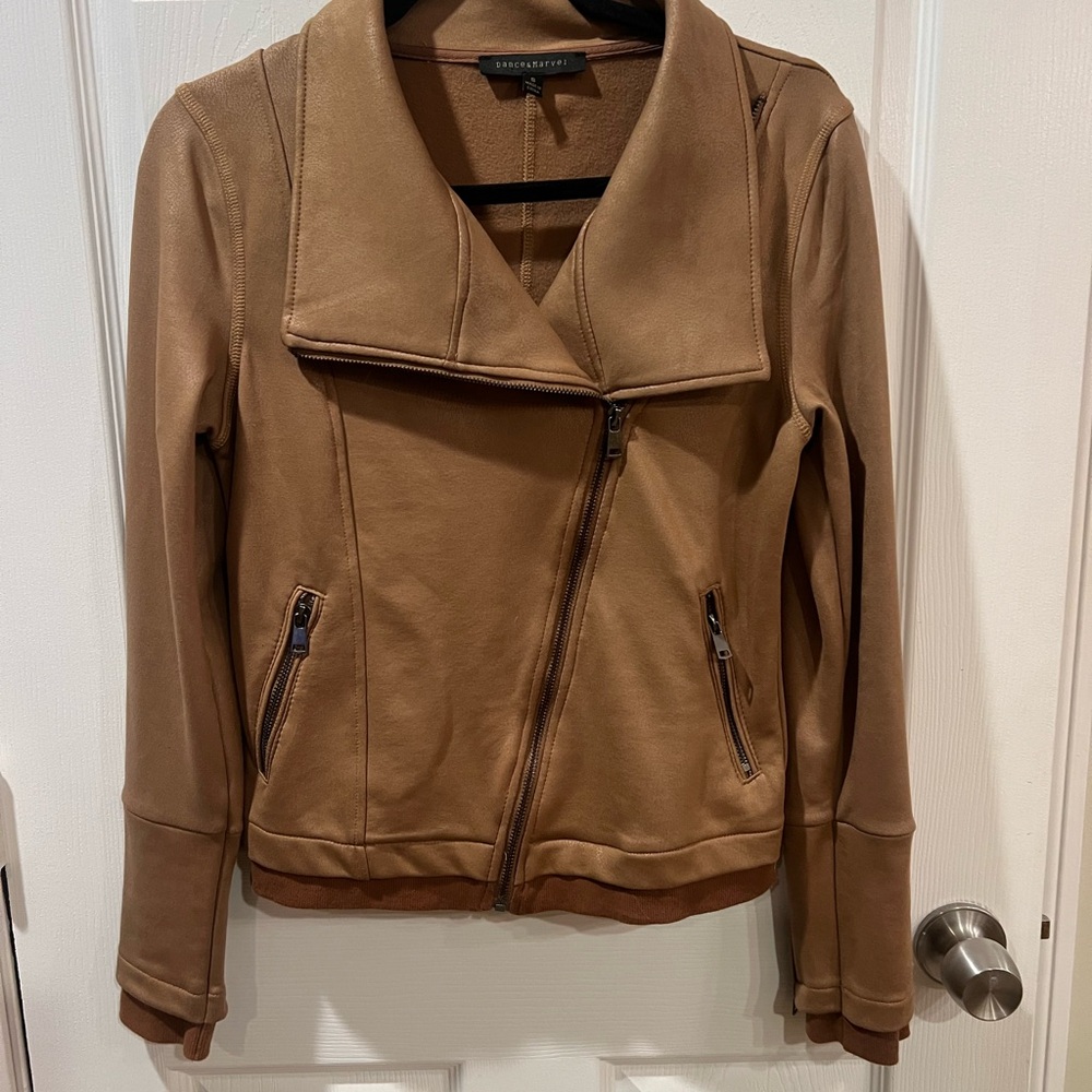 Dance & Marvel Tan Moto Jacket
